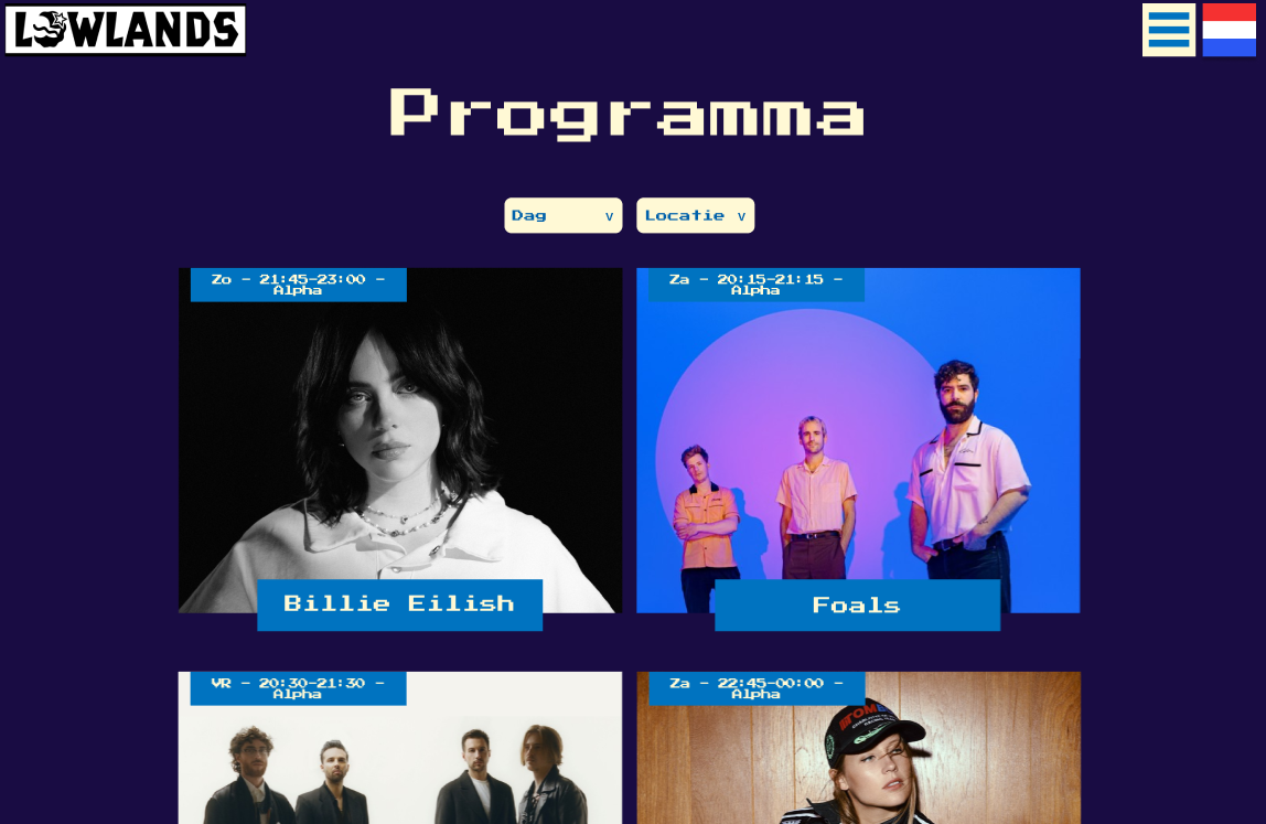 Program redesign Lowlands 2023